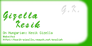 gizella kesik business card